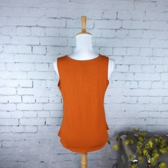 Stitch Fix Market & Spruce Textured Dot Tank Top In Pumpkin Size Small - Picture 2 of 7